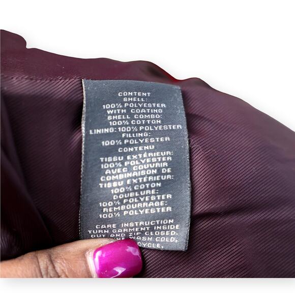 Vince Camuto Purple Burgundy Packable Quilted Jacket S - Picture 5 of 9